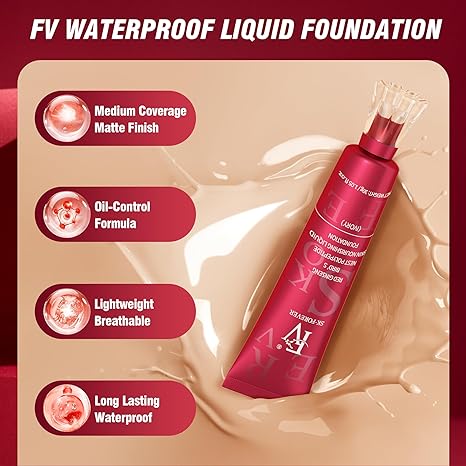 (Buy 1 Get 1 Free ) FV Skin Liquid Foundation Full Coverage Formula